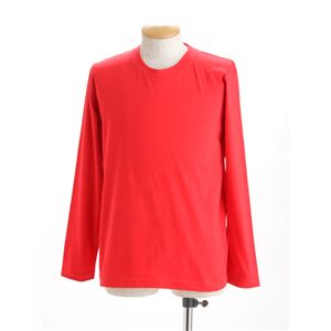 ユニセックス長袖 Tシャツ S レッド 赤 アウトドア愛好家のための、スタイリッシュで耐久性のある長袖シャツ トレッキングやミリタリーア