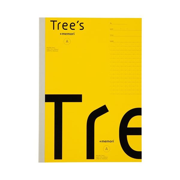 （まとめ）日本ノート Tree's B5 Pメモリ A罫30枚イエロー（×10セット） 黄 色とりどりの思い出を綴る、鮮やかなB5メモリー 30枚の黄金