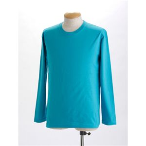 ユニセックス長袖 Tシャツ XL ターコイズ ブルー 青 アウトドア愛好家のための、スタイリッシュで耐久性のある長袖シャツ トレッキングや
