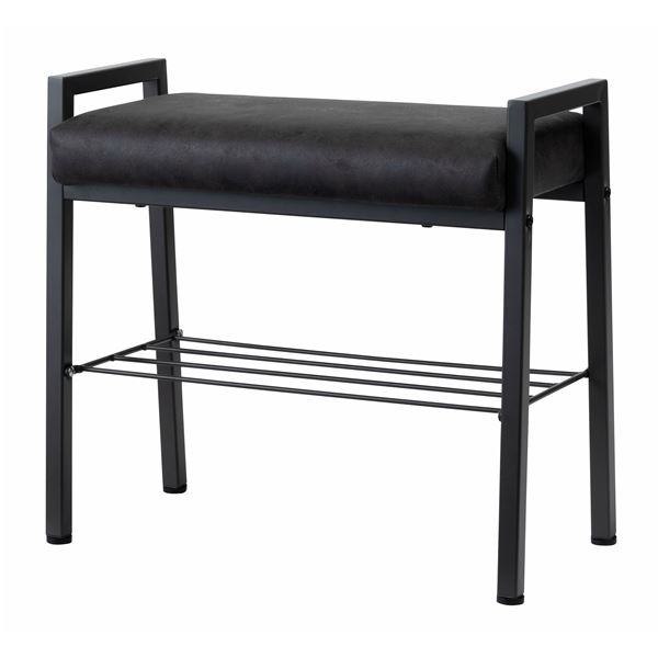 スツール イス バーチェア 椅子 カウンターチェア 約幅50cm ブラック 組立式 黒 スタイリッシュなデザインのブラックスツール、幅50cmで