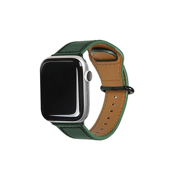EGARDEN GENUINE LEATHER STRAP for Apple Watch 49/45/44/42mm Apple Watch用バンド ディープグリーン EGD20589AW 緑 送料無料