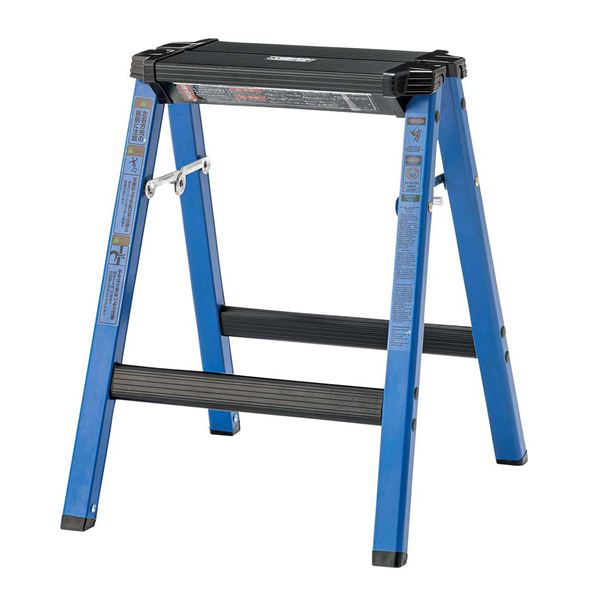 ステップ 踏み台 H 約幅36×奥行39×高さ45cm ブルー アルミ ステップスツール イス バーチェア 椅子 カウンターチェア 完成品 作業 清掃