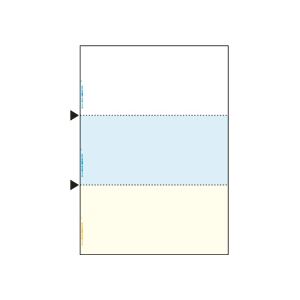 （まとめ）マルチプリンタ帳票（FSC森林認証紙） A4カラー3面（ホワイト／ブルー／クリーム） 100枚入×5冊 白 青 多機能プリント用紙セ