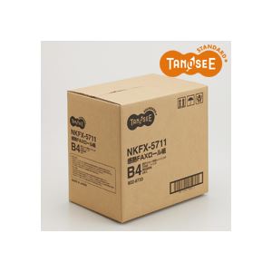 （まとめ）TANOSEE 感熱FAXロール紙 257mm×100m×1インチ 表発色 6本 進化した感熱FAXロール紙 驚きの表現力 高品質な発色で仕事効率UP