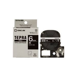 (業務用5セット) キングジム テプラPROテープ/ラベルライター用テープ 【幅：6mm】 SD6K 黒に白文字 送料無料