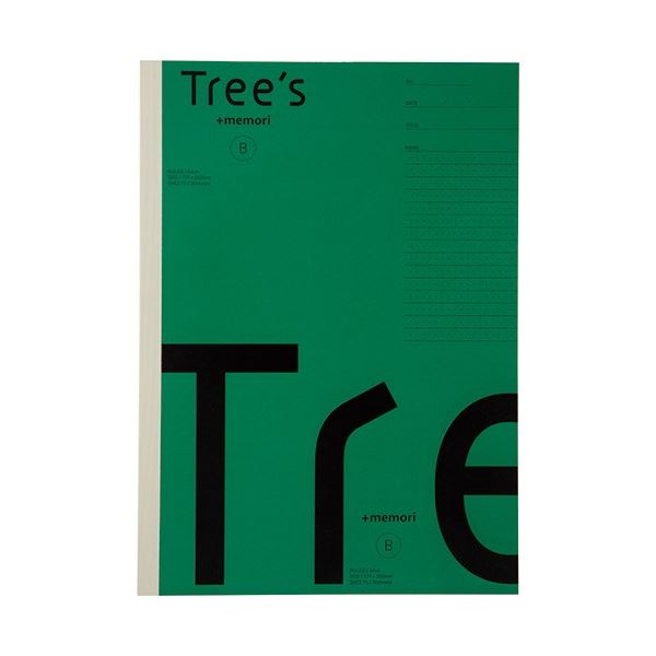 (まとめ）日本ノート Tree's B5 Pメモリ B罫30枚グリーン (×30セット） 緑 緑の30枚罫B5サイズメモリー、Tree'sが贈る、過去の名を持つ