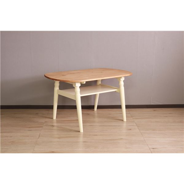 LDKテーブル 机 WH ホワイト 組立品 白 上品で自然なフレンチカントリースタイルのLDKテーブル 白い色合いが清潔感を演出し、組み立て式