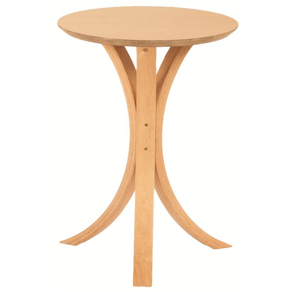 サイドテーブル エンドテーブル コーナーテーブル 小型 脇台 机 ミニテーブル 直径40cm 円形 (丸型 ラウンド) ナチュラル 木製 組立品 リ