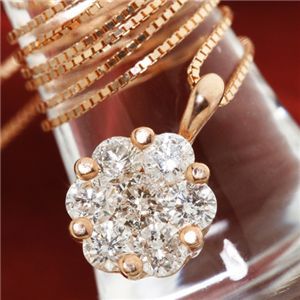 K18ダイヤインビジブルペンダント K18PG 輝く18金ダイヤモンドが隠れるペンダント 見えない美しさを纏い、存在感を放つ 18金の輝きとダイ