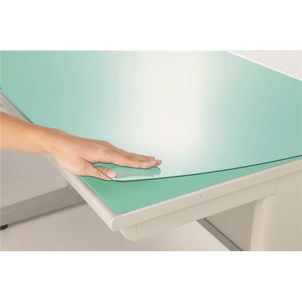 再生アクリルデスク (テーブル 机) マット（グリーンマット付） 1190×590×2mm 緑 グリーンマット付き 再生アクリルデスクマットで快適