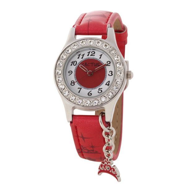 CACTUS（カクタス） キッズ 子供 腕時計 チャーム付 CAC-71-L07 愛らしい子供用腕時計、お子様の誕生日に最適 魅力的なキッズ腕時計、チ