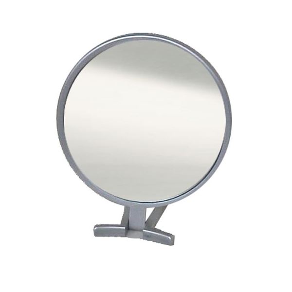【2個セット】 手鏡 折立 ハンドミラー シルバー NO.455 美しさを手に入れる魔法の鏡 卓上と手持ちの2WAYで使える魅惑の化粧鏡【2個セッ