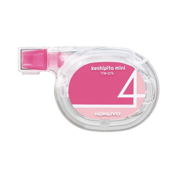 コクヨ 修正テープ(ケシピタミニ)4mm×6m ピンク TW-274 1セット(10個) かわいさ倍増 手軽なヨコ引きタイプの修正テープ ピンク色で目立