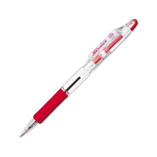 (まとめ) ゼブラ 油性ボールペン ジムノック 0.7mm 赤 KRB-100-R 1本 【×60セット】 送料無料