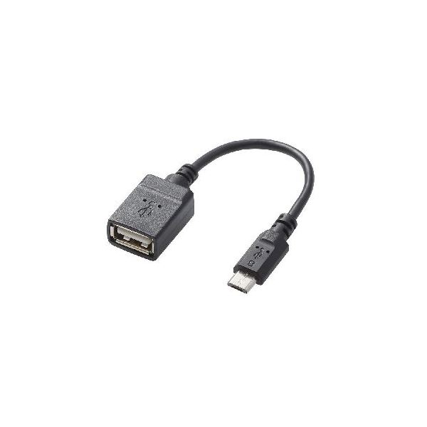 (まとめ) USB A-microB 変換アダプタ TB-MAEMCBN010BK【×5セット】 タブレットPCにUSB機器を簡単接続 マウスやキーボード、USBメモリもO