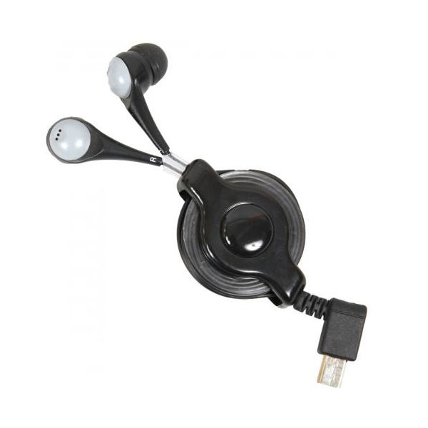 （まとめ）サンコー iBud retractable earphone with microUSB IBUDBL32【×20セット】 送料無料
