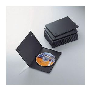(まとめ) スリムDVDトールケース CCD-DVDS03BK【×10セット】 スリムなデザインでパソコン周辺機器を収納 便利なメディアケースが10個セ