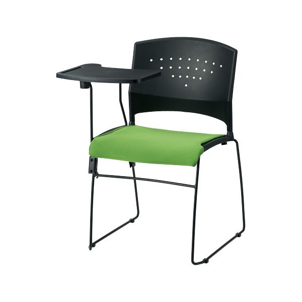 ジョインテックス 会議イス GK-CM10R グリーン メモ台付 緑 会議を彩る緑の椅子、メモ台付き 快適な座り心地で、集中力を高める 緑 送料