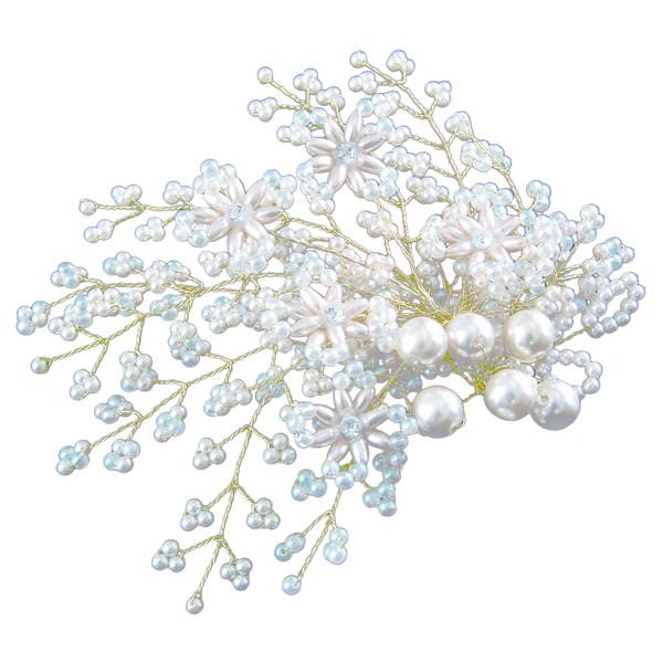 コサージュ 清純 ピュアホワイト フラワーブローチ - 純潔な白い花の輝きが、あなたの装いに華やかさを添えます 清らかな美しさが心を満