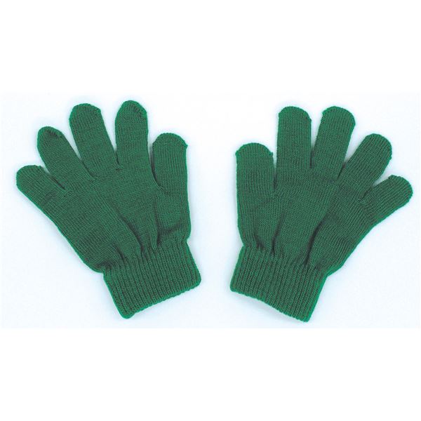 (まとめ) カラーのびのび手袋 【子供用サイズ】 アクリル製 グリーン(緑) 【×50セット】 緑 送料無料