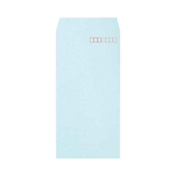 （まとめ） ハート 透けないカラー封筒 長3 80g／m2 パステルブルー XEP291 1セット（500枚：100枚×5パック） 【×2セット】 青 送料無