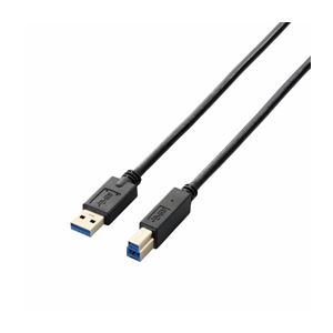 (まとめ) USB3.0ケーブル 配線 (A-B) USB3-AB20BK【×3セット】 USB3.0対応のパソコン周辺機器用ケーブル3本セット 高速データ転送でパソ