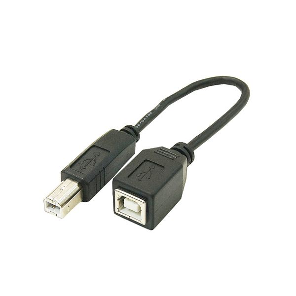 (まとめ)変換名人 USBケーブル 配線 20cm B(オス) to B(メス) USBBA-BB20【×10セット】 送料無料