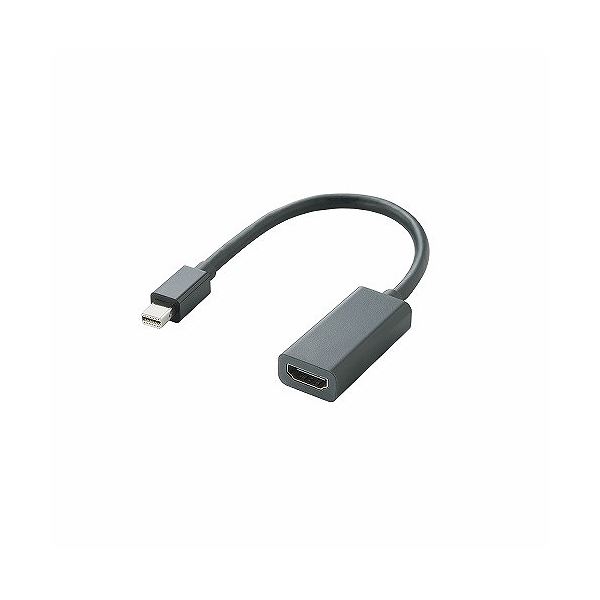(まとめ) Mini DisplayPort-HDMI変換アダプタ AD-MDPHDMIBK【×2セット】 送料無料