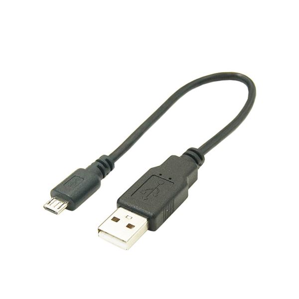 (まとめ)変換名人 USBケーブル 配線 20cm microHOST to Aオス USBMCH-AA20【×10セット】 超便利 20cmのUSBケーブルでマイクロホストから
