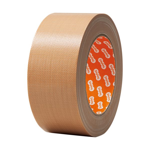 （まとめ） TANOSEE 布テープ 中梱包用 50mm×25m 1巻 【×20セット】 包装作業に最適 頼れる相棒 便利な布テープ 中梱包用に最適な50mm