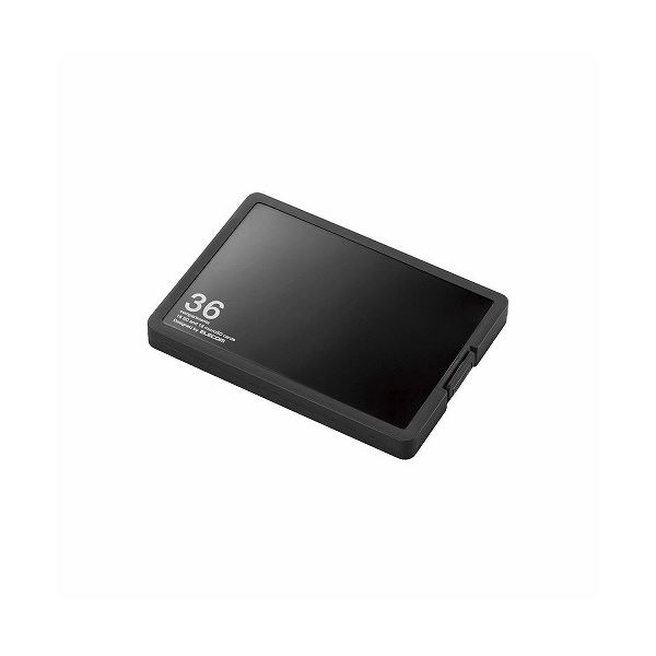 （まとめ） SD／microSDカードケース（プラスチックタイプ） CMC-SDCPP36BK【×5セット】 送料無料