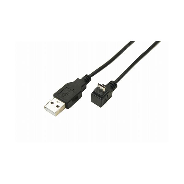 (まとめ)変換名人 USB A to micro上L型100cmケーブル 配線 USBA-MCUL/CA100【×10セット】 送料無料
