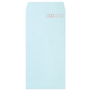 （まとめ） ハート 透けないカラー封筒 長3 80g／m2 パステルブルー XEP291 1パック（100枚） 【×5セット】 青 送料無料