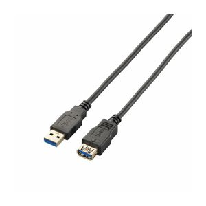 (まとめ) USB3.0延長ケーブル 配線 (A-A) USB3-E20BK【×3セット】 高速データ転送を実現するUSB3.0延長ケーブル パソコン周辺機器の必需