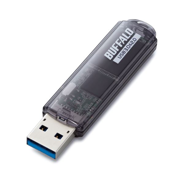 （まとめ） バッファロー USB3.0対応 USBメモリー スタンダードモデル 16GB ブラック RUF3-C16GA-BK 1個 【×2セット】 黒 送料無料