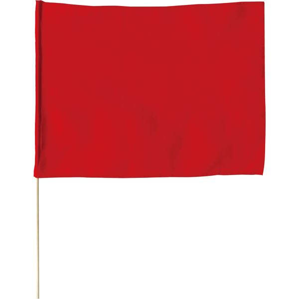 (まとめ) 旗/フラッグ 【特大】 800mm×600mm ポリエステル製 軽量 レッド(赤) 【×15セット】 赤 送料無料