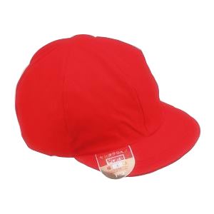 （まとめ） 銀鳥産業 赤白帽子兼用 AS-T3 1個入 【×10セット】 頭にピタッとフィット 激しい運動でも安心のあごひも付き帽子 赤白帽子兼