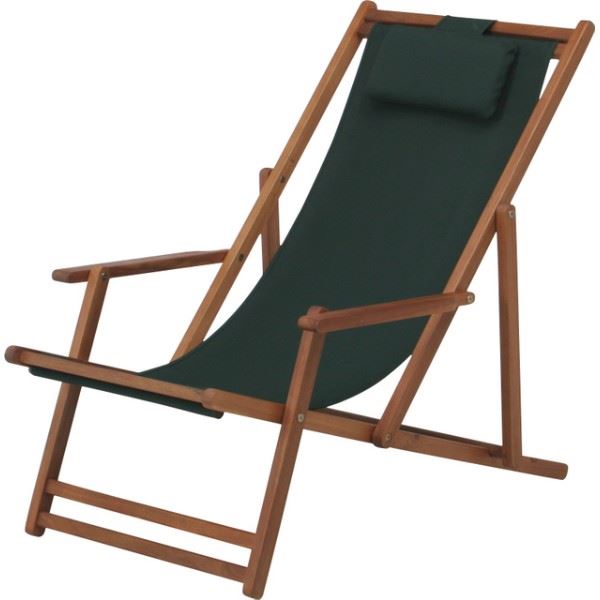 折りたたみ椅子 (イス チェア) 幅645mm グリーン 折りたたみ式 木製 アカシア 高さ調整可 デッキチェア (イス 椅子) 室内 屋外 ウッドデ