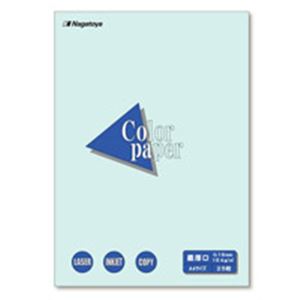 (業務用100セット) Nagatoya カラーペーパー/コピー用紙 【A4/最厚口 25枚】 両面印刷対応 水 送料無料