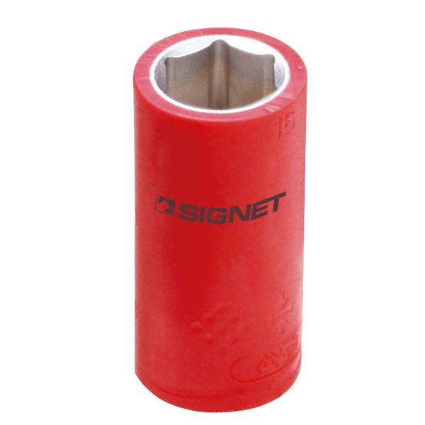 SIGNET（シグネット） E41416 1／2DR 絶縁ソケット 6角 16MM 信頼性と効率性を兼ね備えた最高の選択 安全かつ確実な作業を実現する、絶縁