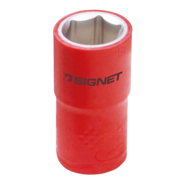 SIGNET（シグネット） E41418 1／2DR 絶縁ソケット 6角 18MM 確かな品質と使い勝手を提供 高い耐久性と精度で、あらゆる作業に対応 信頼