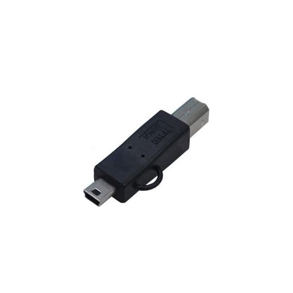 (まとめ)変換名人 変換プラグ USB B(オス)→miniUSB(オス) USBBA-M5A【×10セット】 送料無料