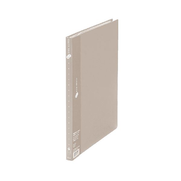 （まとめ） プラス クリアーファイル20P FC-122EL A4S 灰 10冊【×2セット】 透明なファイルで20ページ収納可能 A4サイズの灰色ファイル1