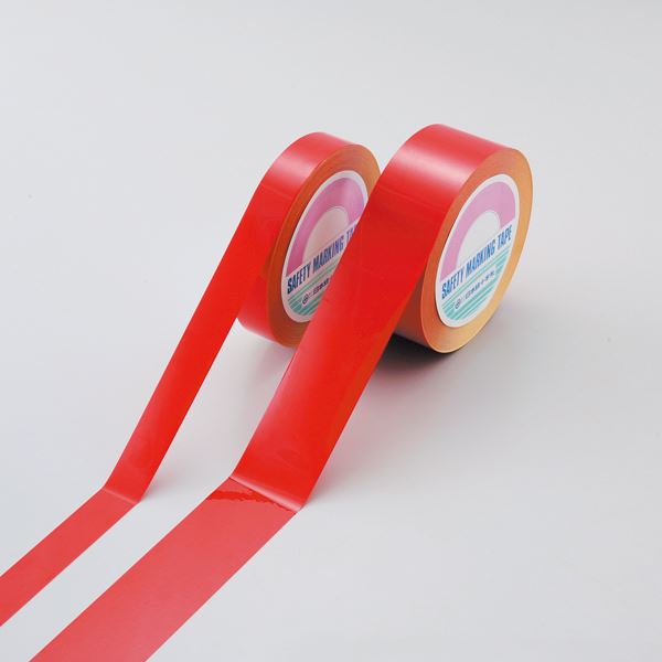 ガードテープ(再はく離タイプ) GTH-502R ■カラー：赤 50mm幅 再はく離タイプのガードテープ、赤い50mm幅で安心保護 使いやすさと耐久性