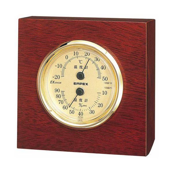 EMPEX 温度・湿度計 ウッディEX 温度・湿度計 置用 TM-757 自然の息吹を感じる木製温湿計 ウッディEX - 温度と湿度を知り尽くす
