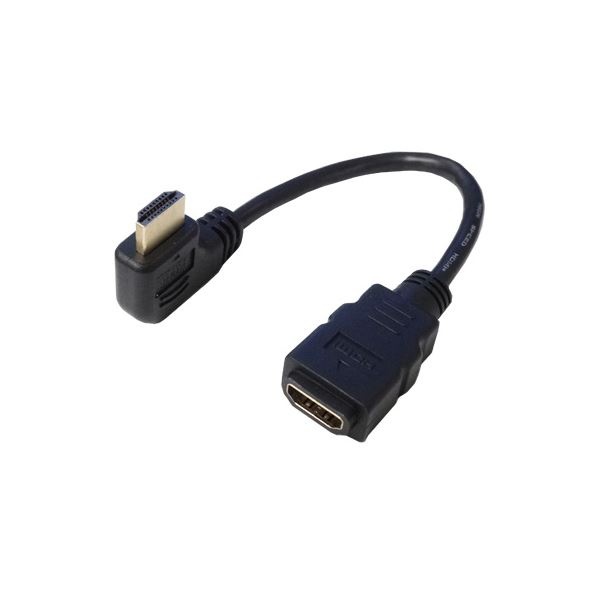(まとめ)変換名人 HDMI L型ケーブル 配線 延長20(右L) HDMI-CA20RL【×5セット】 送料無料
