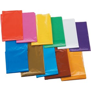 (まとめ) グリーン(緑) カラービニール袋(10枚組) 【×15セット】 緑 学校イベントに最適 多目的利用可能 鮮やかなカラービニール袋セッ