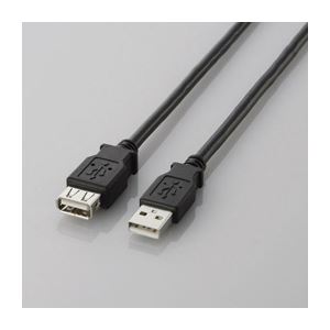 (まとめ) USB2.0延長ケーブル 配線 (A-A延長タイプ) U2C-E10BK【×10セット】 送料無料