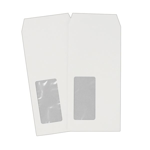 （まとめ） ハート 透けない封筒 ケント 長6 セロ窓付 80g／m2 〒枠なし XQP651 1パック（100枚） 【×5セット】 愛の封筒 透明な窓付き