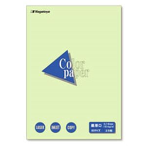 (業務用200セット) Nagatoya カラーペーパー/コピー用紙 【B5/最厚口 25枚】 両面印刷対応 若草 送料無料